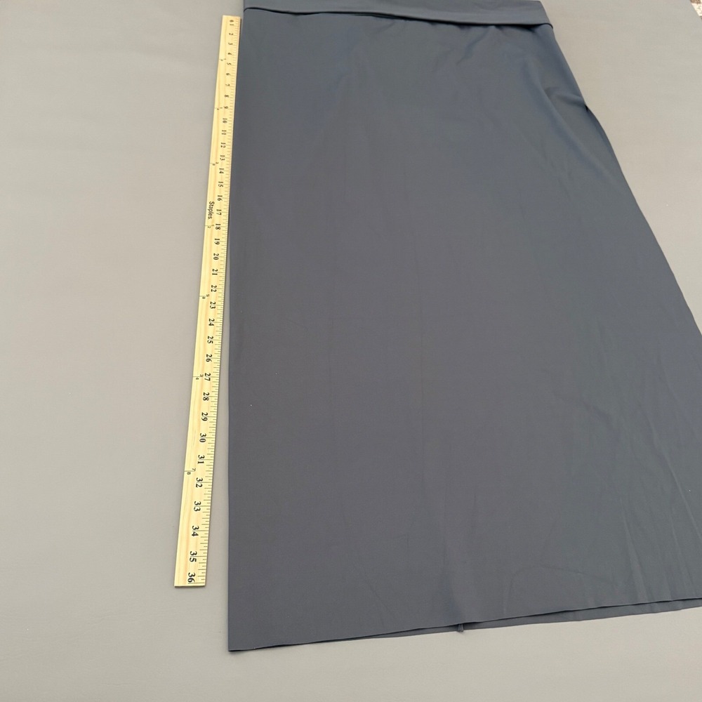 SKIMS Swim Skirt Long Slip Dress with Slit Gunmetal 3X - Picture 5 of 7